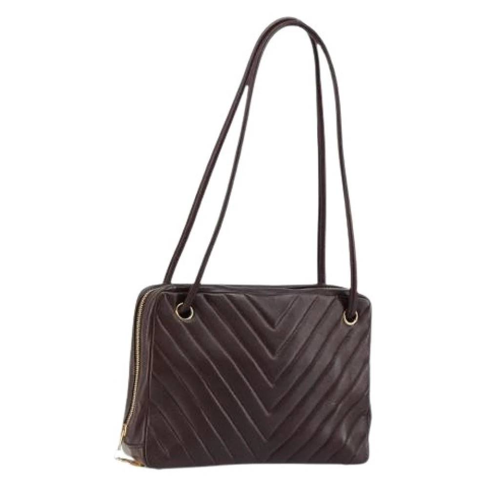 Chanel Vintage Pre-owned Vintage Skuldertaske - Vintage - Dame - Brun - ONE SIZE - Uld