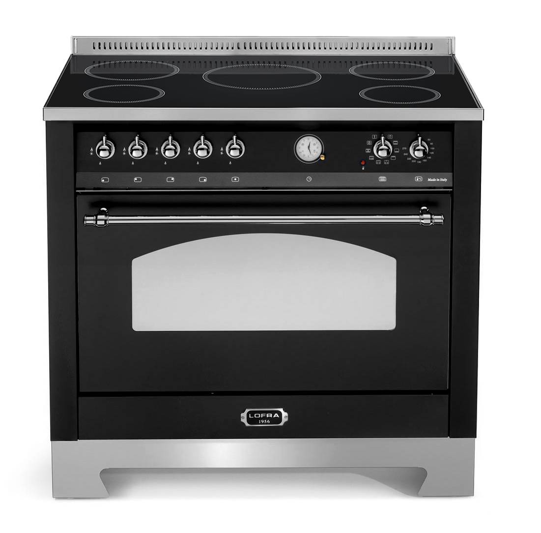 Dolce Vita - Induktionskomfur 90 cm (1 ovn) Sort - Sort/Krom - Lofra.