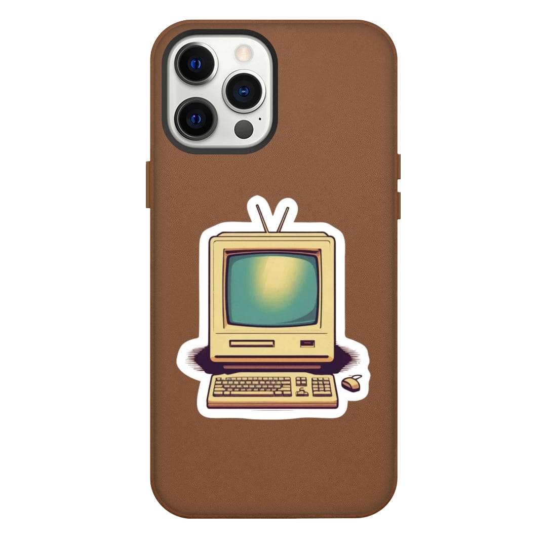 Apple Mac Phone Case For iPhone Samsung Galaxy Pixel OnePlus Vivo Xiaomi Asus Sony Motorola Nokia - Macintosh Classic With Antenna Sticker Art.