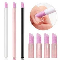 5 ST Nagelfil Nagelband Sten Pusher Nagelpolerstift, Manikyr Penna Nagelband Remover Trimmer Buffer Manikyr Verktyg, Hem Skönhetssalong Exfoliating Qu - Multifärgad