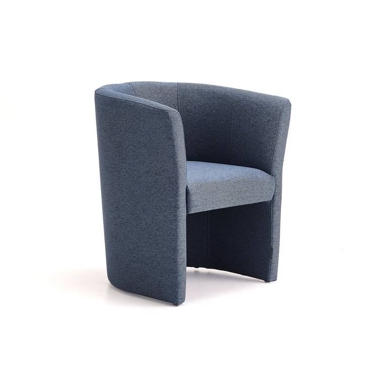 Fåtölj CLOSE, tyg, blå