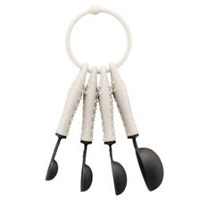 Bodum BISTROSET 4 pcs measuring spoons, 1/4, 1/2 and 1 teaspoon - 1 tablespoon and ring Off white - Off white