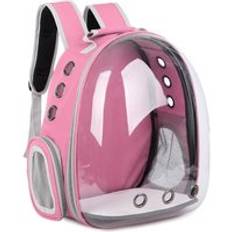 Kattb&#xE4;rv&#xE4;skor kattbur transport ryggs&#xE4;ck v&#xE4;ska resor husdjur b&#xE4;rbar andas hundryggs&#xE4;ck transparent v&#xE4;ska b&#xE4;rare husdjur f&#xF6;r katt - Rosa