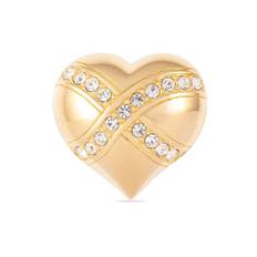 Swarovski - strassprydd brosch från 1990-talet - dam - guldpläterad mässing/swarovski crystal - one size - Guldfärgad