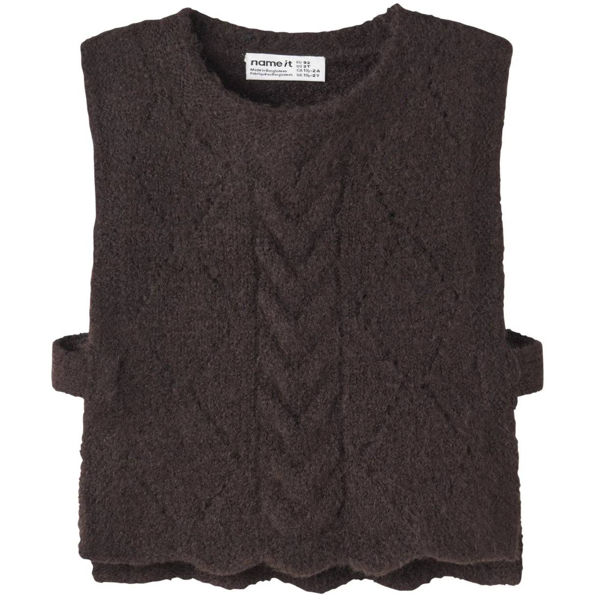 Name It Chocolate Plum Nmflea Strik Vest.
