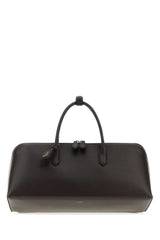 Alaia Calfskin Leather Top Handle Bag — Brown