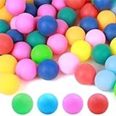 BluVast 50 st pingboll, färg ping pong boll, 35 mm pingbollar, pingboll, pingboll, bordtennisbollar, lämpliga för vuxna och barn, träning, pooler dekoration