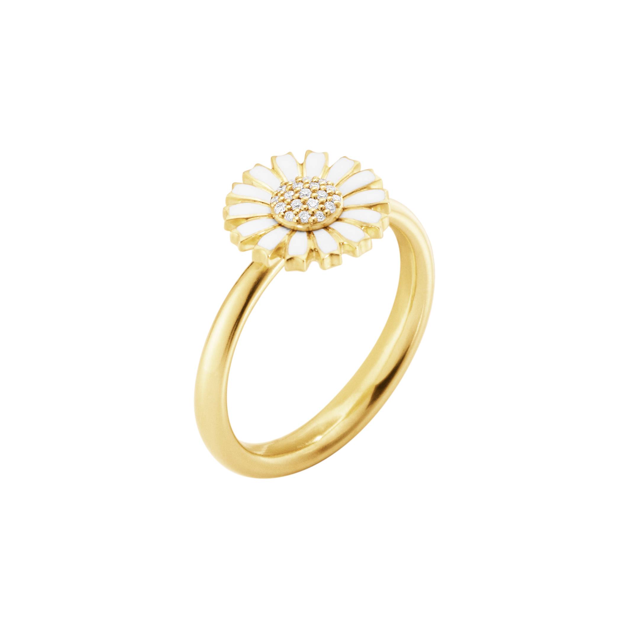 GJ Daisy Forg. Ring 11mm m/0,05ct Pavé 56