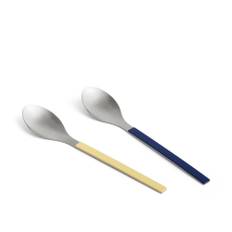 HAY - MVS Serving Spoon, Set of 2 Dark Blue And Yellow - Bestiksæt - Muller Van Severen