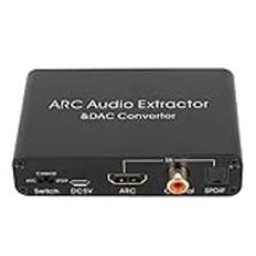 HDMI ARC Audio Extractor, 192KHz Digital Analog Audio Converter Optisk SPDIF Koaxial 3,5 Mm Hörlursutgång, ARC Optisk Koaxial Ingång, Stöder 5.1-kanals för Hemmabio-TV