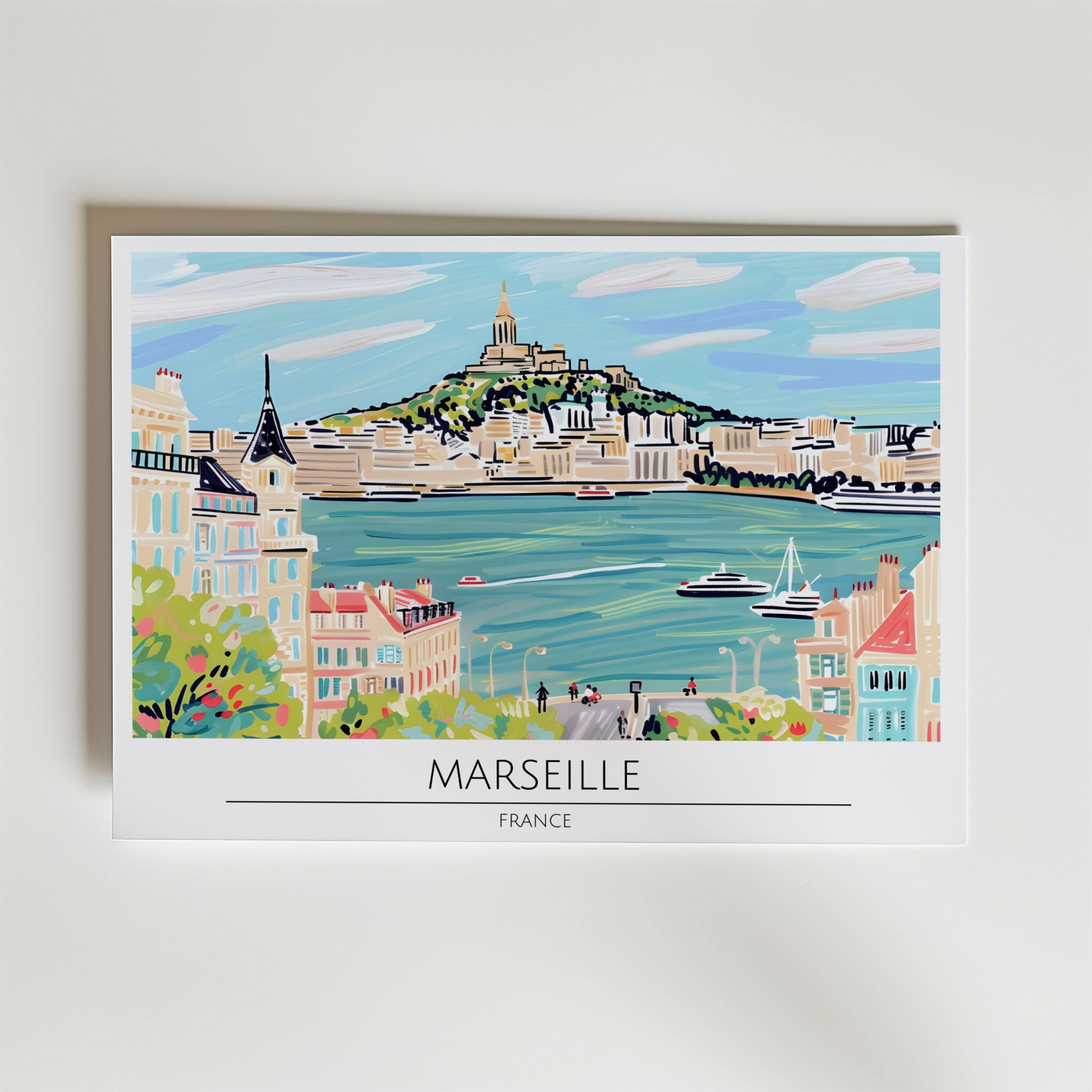 Marseille Poster - Fine Art Poster 100x140 cm