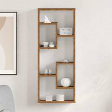 vidaXL vægreol gammelt træ 36x16x90 cm konstrueret træ