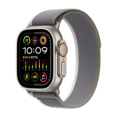 Apple Watch Ultra 2 LTE 49mm Titan with Trail Loop S/M - Green/Grey