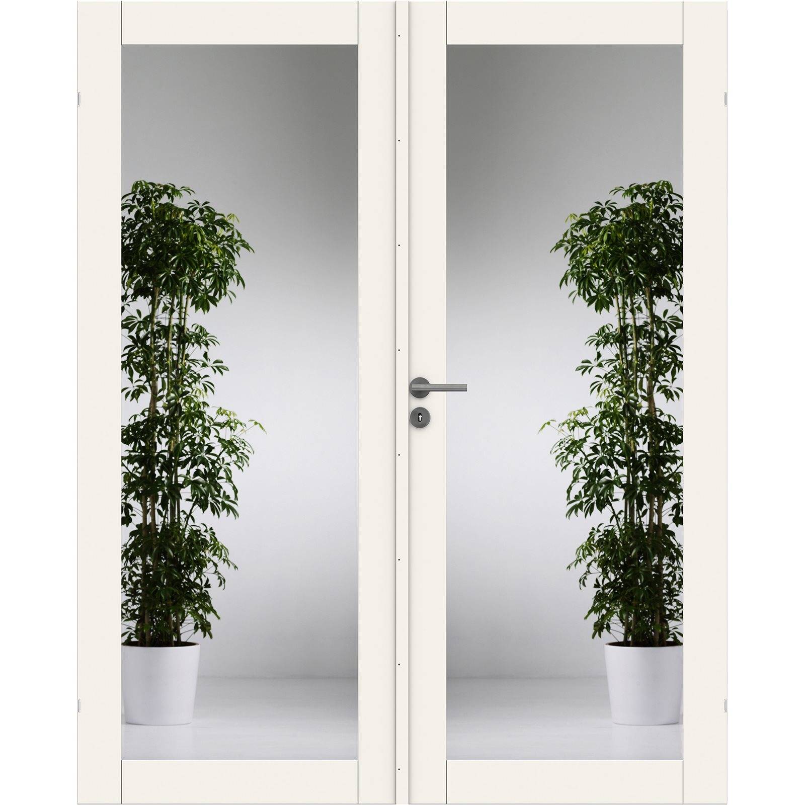 Fransk dør fra Swedoor, Unique GW01L, Dobbelt dør, Hvid NCS S0502-Y, Advance-line, M15x20