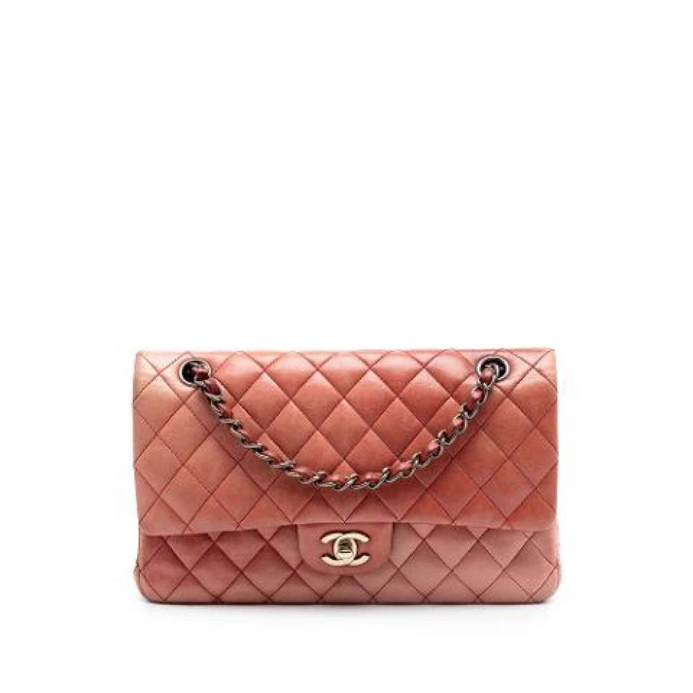 Chanel Vintage Pre-owned Vintage Double Flap Skuldertaske - Vintage - Dame - Orange - ONE SIZE - Uld