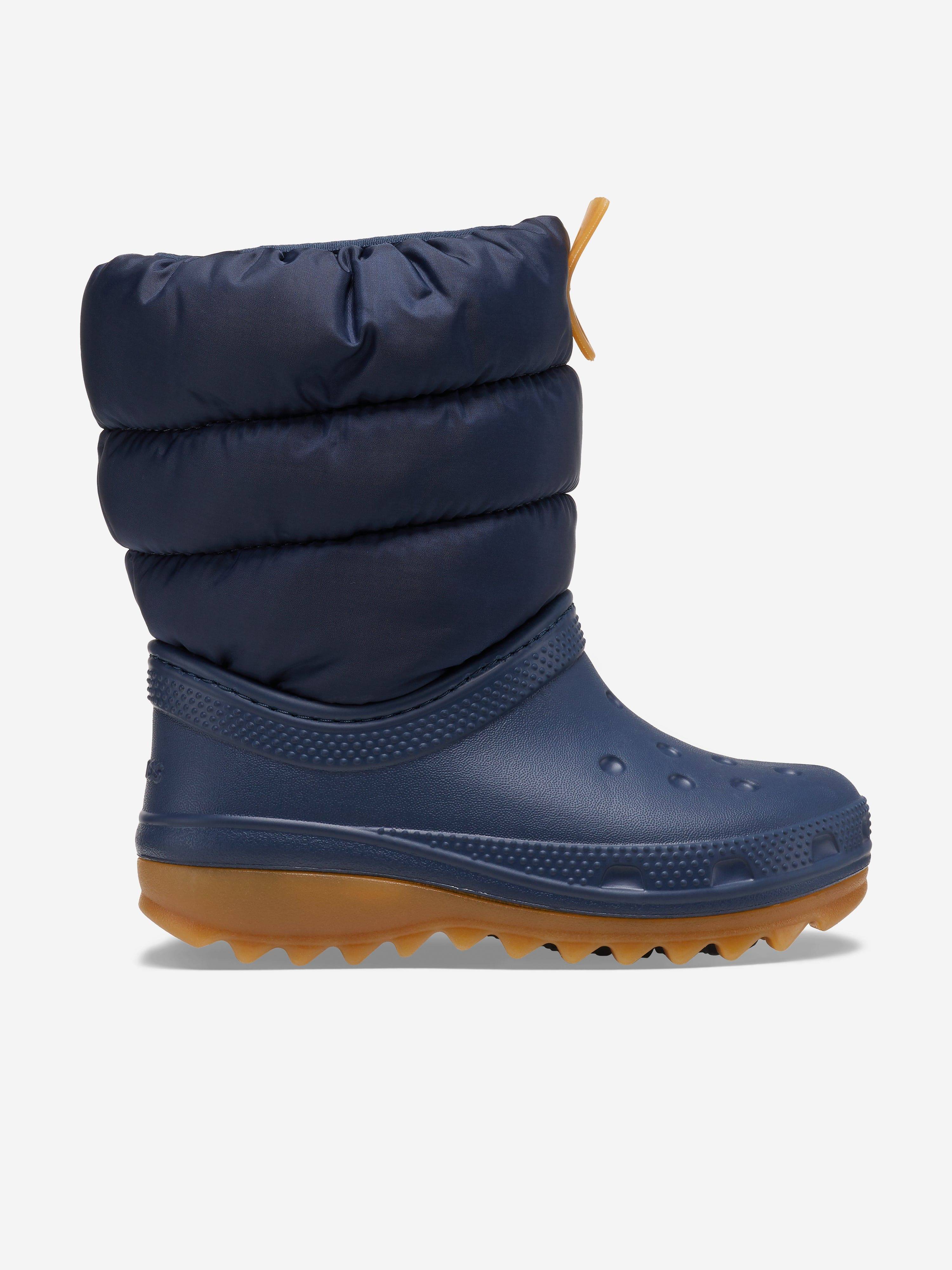 Crocs Kids Classic Neo Puff Boots in Navy - Blue / EU 28 - 29 UK 11 US 11 (EU 28 - 29 UK 11 US 11)