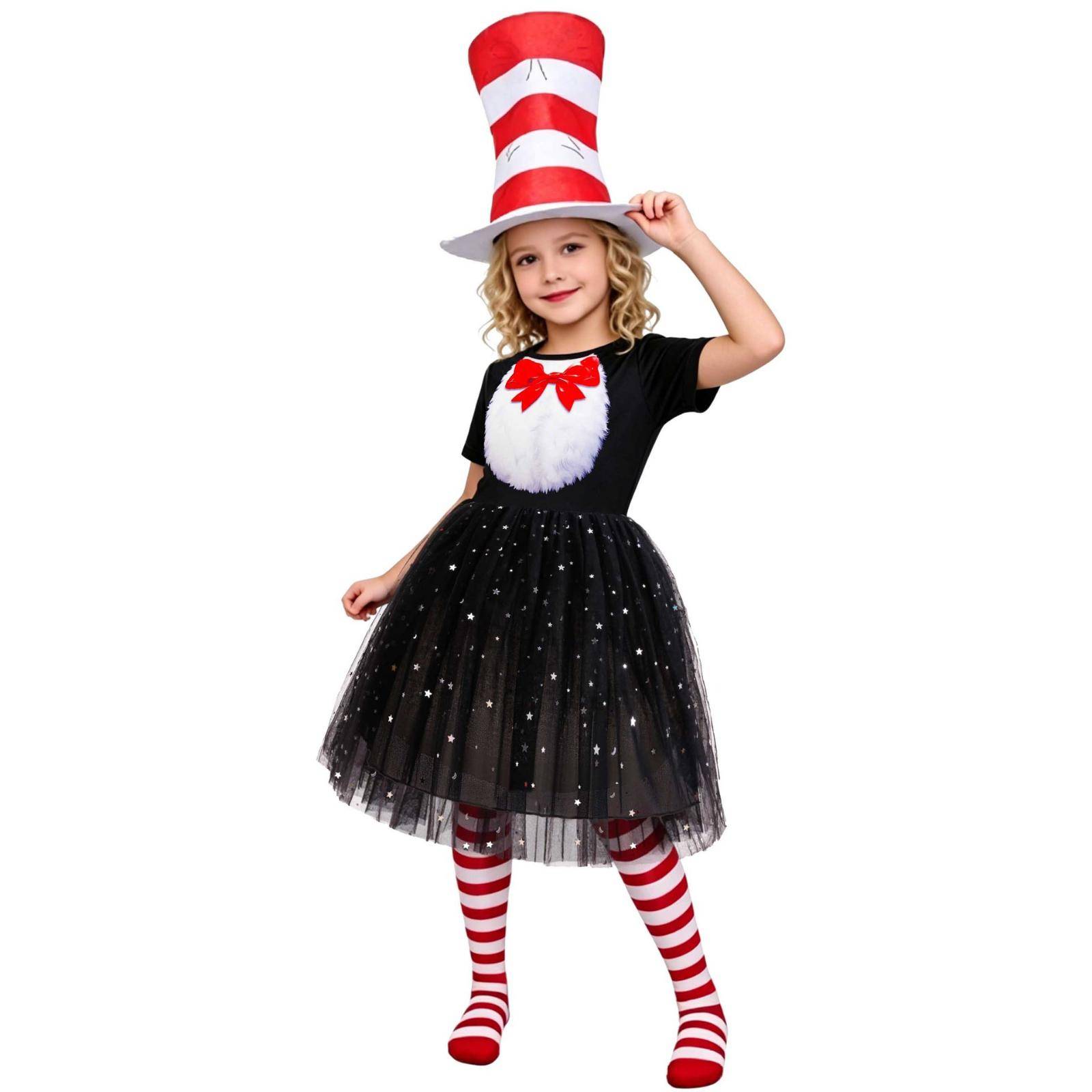 Temaklänning för barn till Halloween, scenuppträdanden och utklädningslek cm black