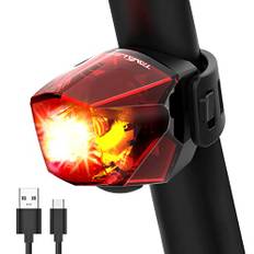 Tavaler cykel bakljus USB-C uppladdningsbart batteri cykelljus LED bakljus cykel batteri StVZO godkänd IPX4 vattentät cykelljus bak för vägcykel MTB