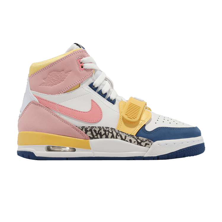 Jordan Legacy 312 White Coral Pink French Blue (GS) - UK 6 (EU 40)