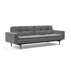 Innovation Dublexo Sovesofa (563 Twist Charcoal, Styletto Dark Wood With Arms)