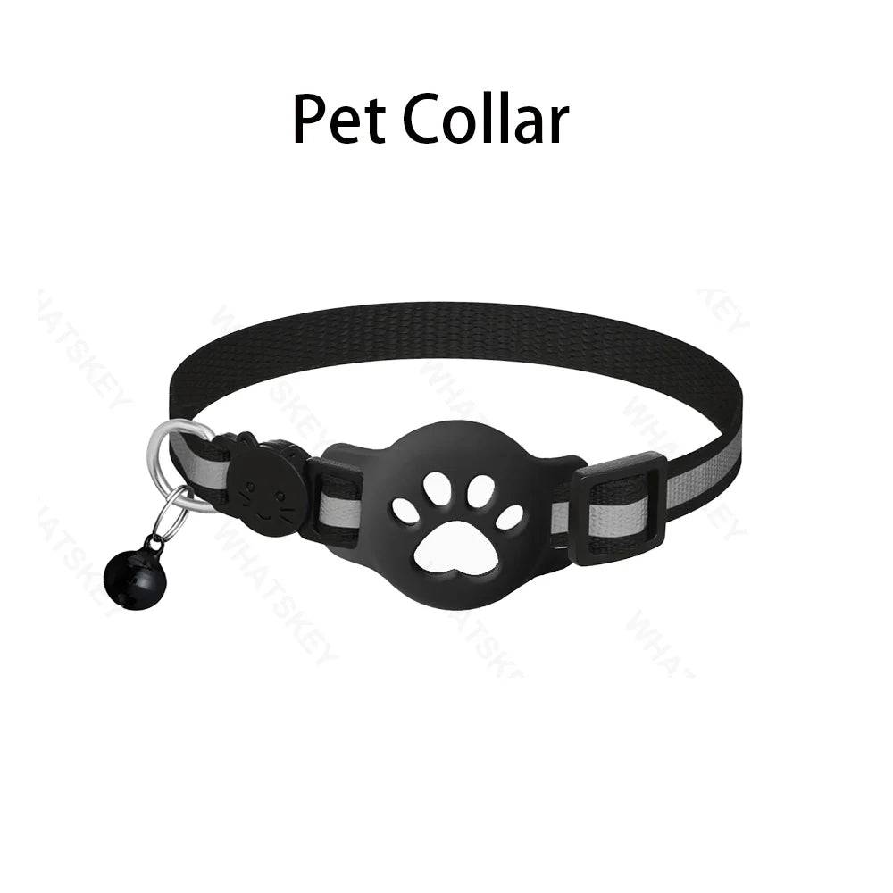 Google Find My Device Pet Collar Tracker for Cats & Dogs — Android Compatible - Black collar