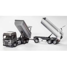Emek leksaksbil scania tippvagn m. släpvagn