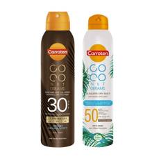 Carroten - Suncare Dry Oil SPF 30 150 ml + Carroten - Carroten Dry Mist SPF 50 Coconut Dreams 200 ml - Klar til levering - Prismatch