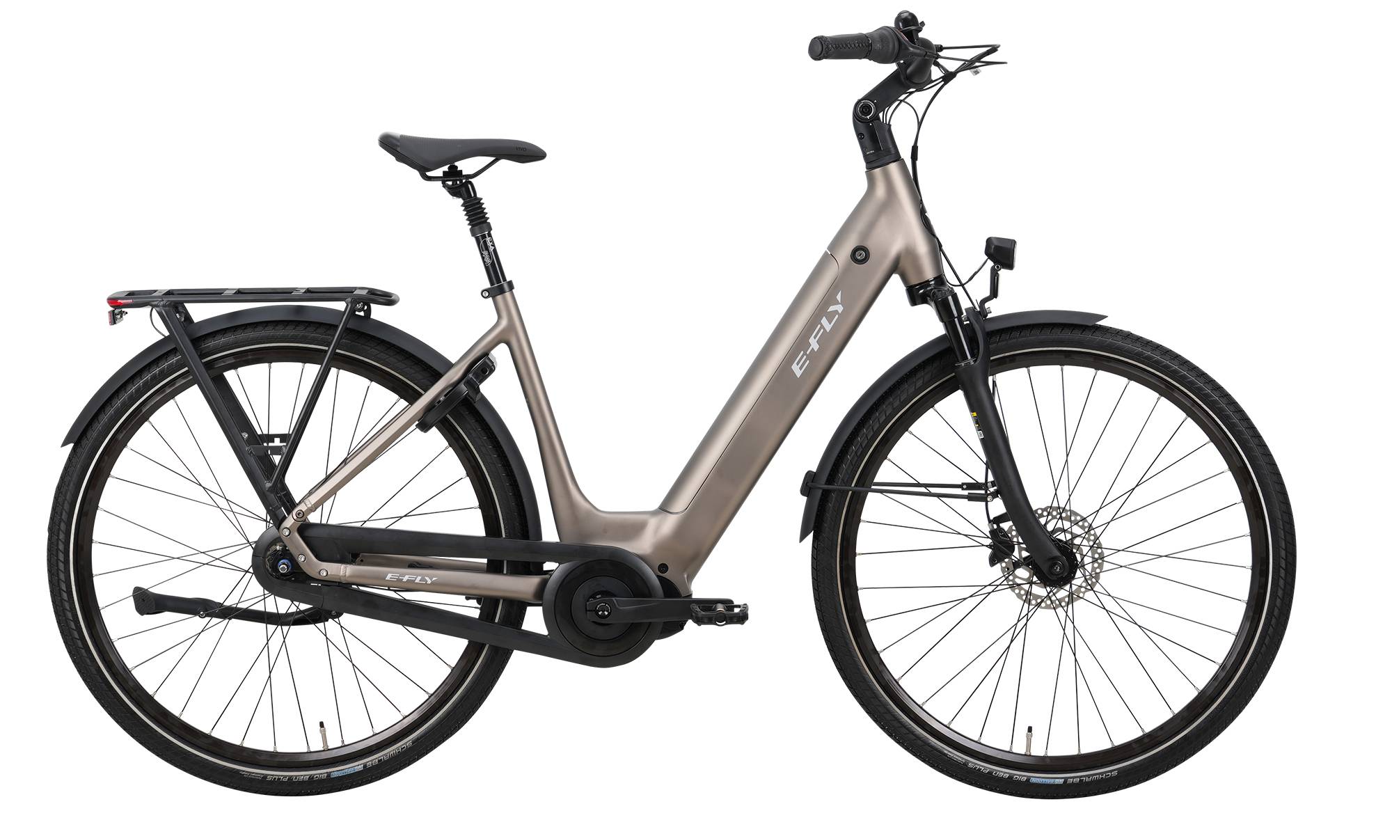 E - fly Vela Coffee Brown 720 Wh Batteri - 56 Cm - Elcykel Dame - Brun