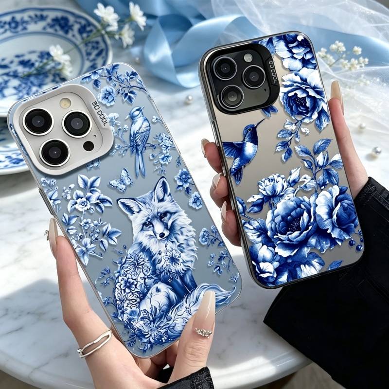 Blue And White Porcelain Fox Hummingbird Case for Xiaomi 15T 14T 13T 12 12T 11X Pro 14 13 12S 11 Ultra 12X 10S 11 10 Lite 5G NE