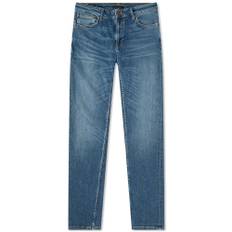 Nudie Jeans, Jeans, Dam, Blå, W31, Bomull, Smala jeans