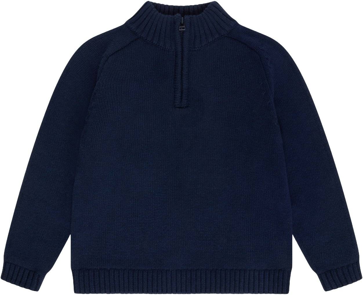 Huttelihut Pullover Knit w. Wool Dam Stickade Tröjor Stl. 104  - Black Iris (104)