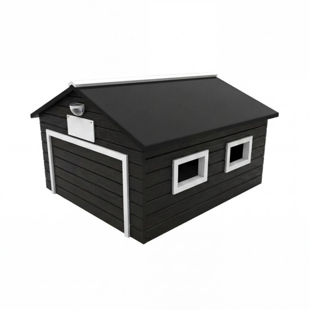 AM Robots My Robot Home Plus garage til robotplæneklipper sort/hvid