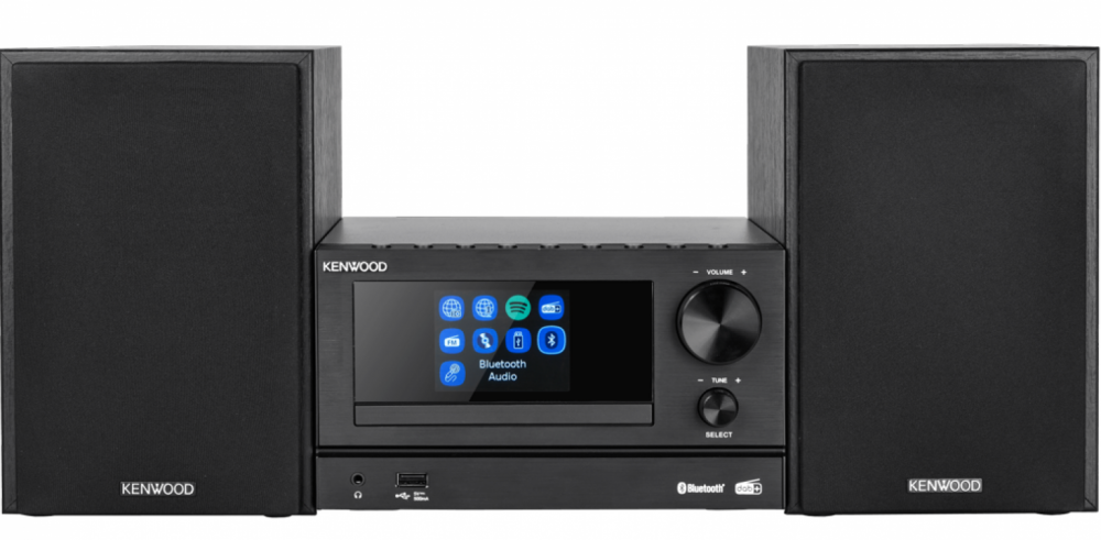 Kenwood M-7000S Svart med svarta Högtalare