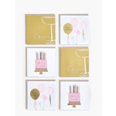 Next 6 Pack Pink Chic Birthday Cards