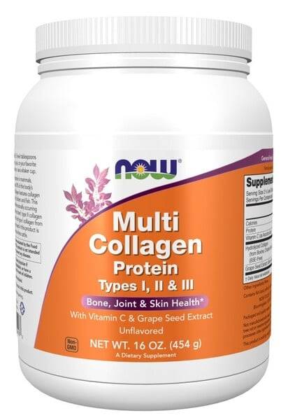 NOW - Multi Collagen Protein, Typer I, II & III, Pulver