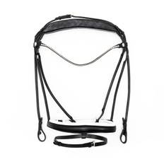 Finesse Bridles - "Cassidy Trense" - sort/hvid/sølv - XFull