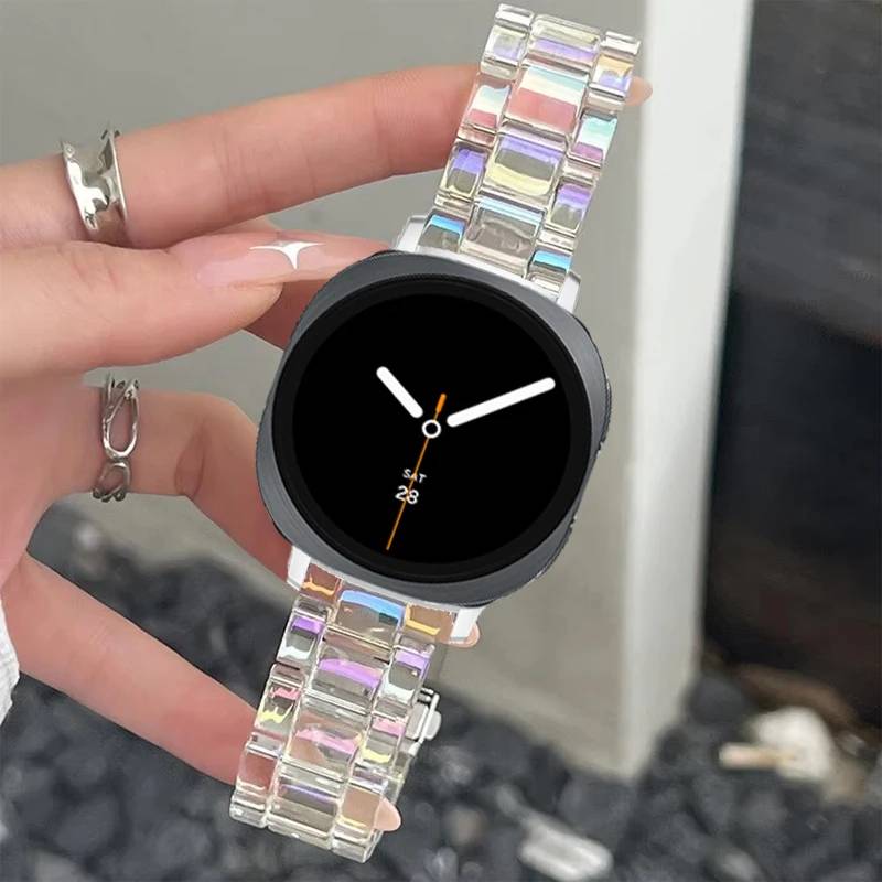 Clear Resin Strap For Samsung Galaxy Watch 8 Classic 46mm Bracelet Watchband For Galaxy Watch 8 40mm 44mm Ultra 2025 47mm Belt