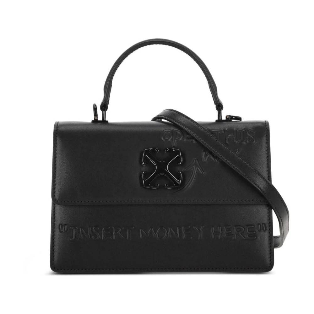 Off White - Handväska i läder med lock och präglade detaljer Väskor - Dam - ONE Size - Läder