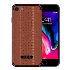NXE Stitching iPhone 7 / 8 PU læder etui - Brun