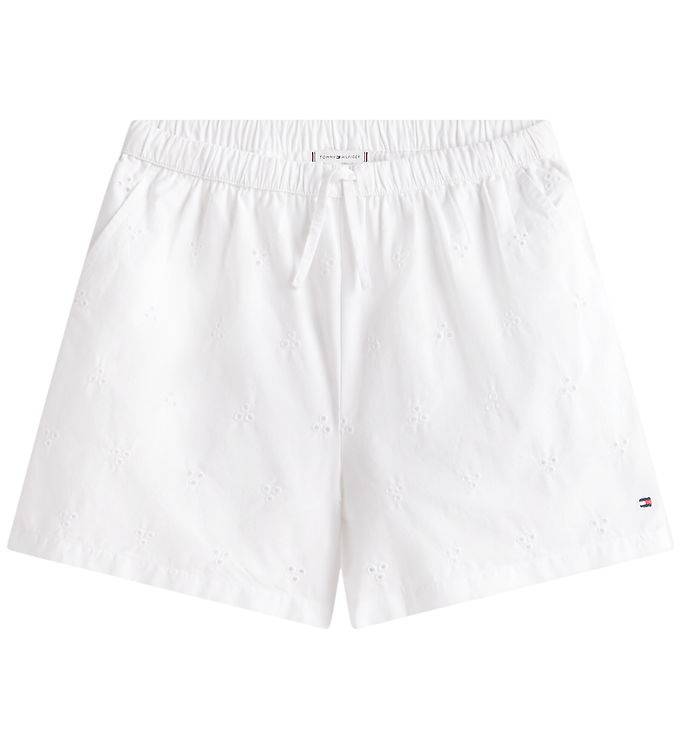 Tommy Hilfiger Shorts - Hulmønster - Hvid - Tommy Hilfiger - 10 år (140) - Shorts