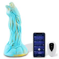 HiSmith WDA021-M Wildolo Dragon Wolf Fat Realistic Girthy Massive Colorful Dildo Vibrator with App 21.5cm Turquoise