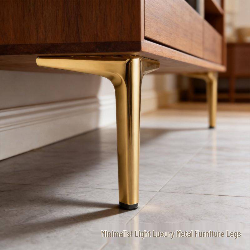 Semi-Circular Metal Furniture Legs: Tripod Sofa, TV Cabinet, and Bed Supports