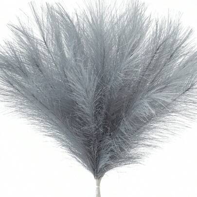 5 st/15 st/30 st konstgjorda pampasgräs 40 cm konstgjorda pampasgräsfjädrar dekor fluffiga konstgjorda sävväxter vassgrenar vasfyllningar bohemiska bo - grå (5 st,30 st,15 st)