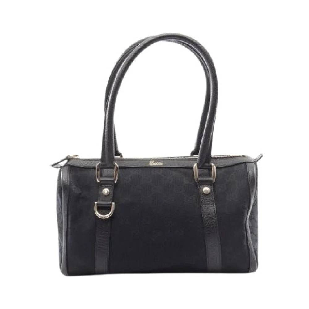 Gucci Vintage Pre-owned Canvas Håndtaske - Vintage - Dame - Sort - ONE SIZE - Læder