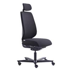 FTI - Canadian Ergo Comfort Soft - Kontorstol m. nakkestøtte (Sort)