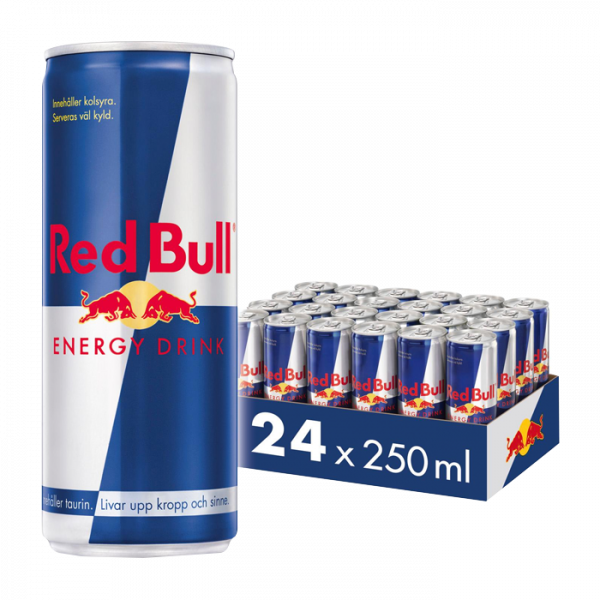 Energidrikke 24 x Red Bull Energidryck 250 ml Original, Orginal - Bodyman.dk