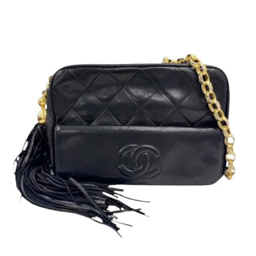 Chanel Vintage Pre-owned Vintage Skuldertaske - Vintage - Dame - Sort - ONE SIZE - Uld