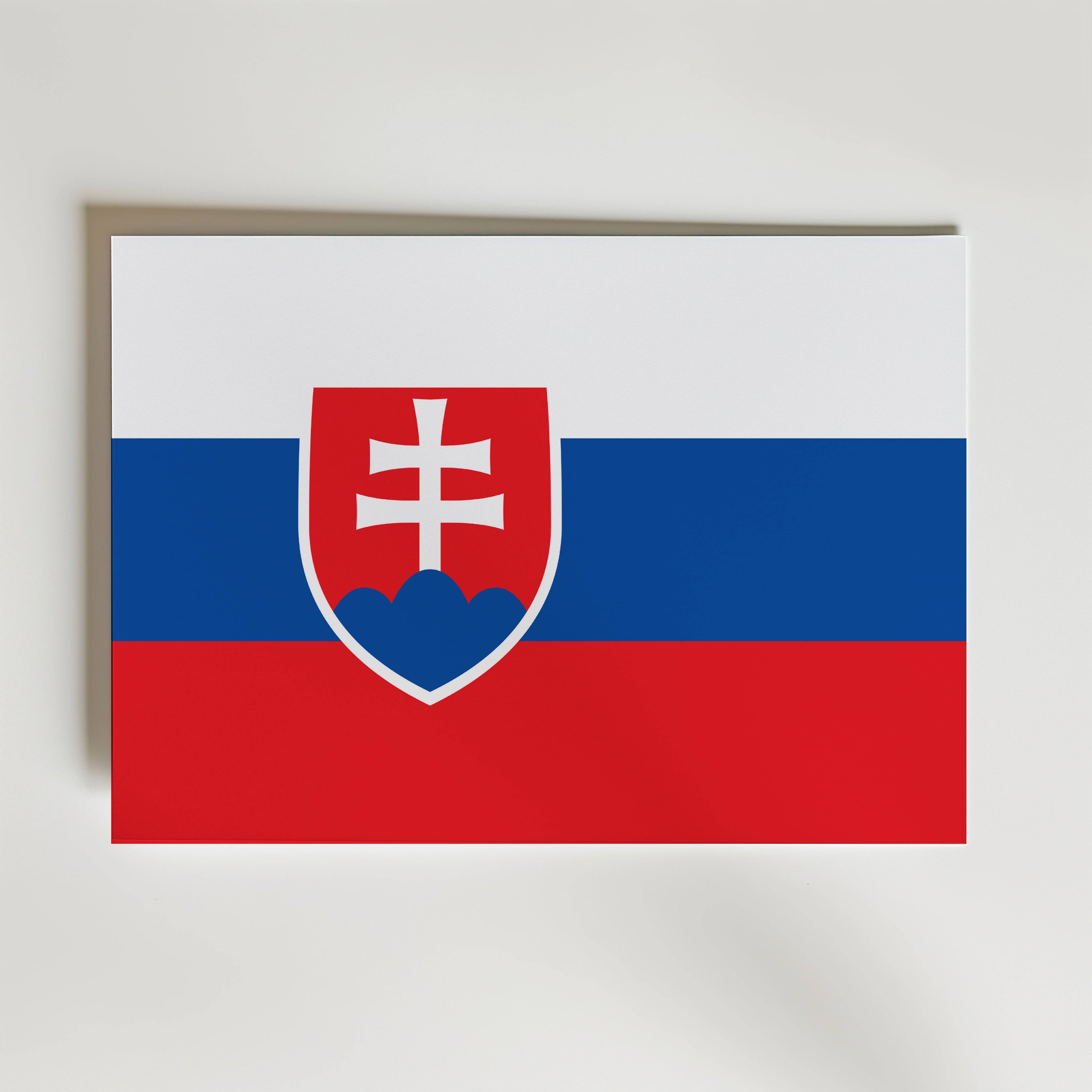 Slovakia National Flag Poster - Canvas 140x100 cm