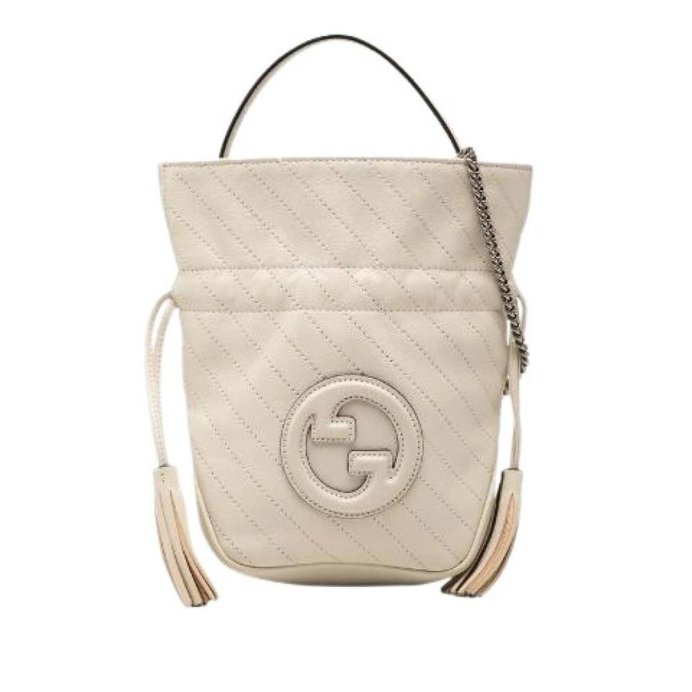 Gucci Vintage Pre-owned Laeder gucci-tasker - Vintage - Dame - Hvid - ONE SIZE -