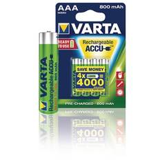 Varta Genopladelige Ni-MH Batteri AAA | 1.2 V DC | 800 mAh | Forudladet | 4-Blister kort